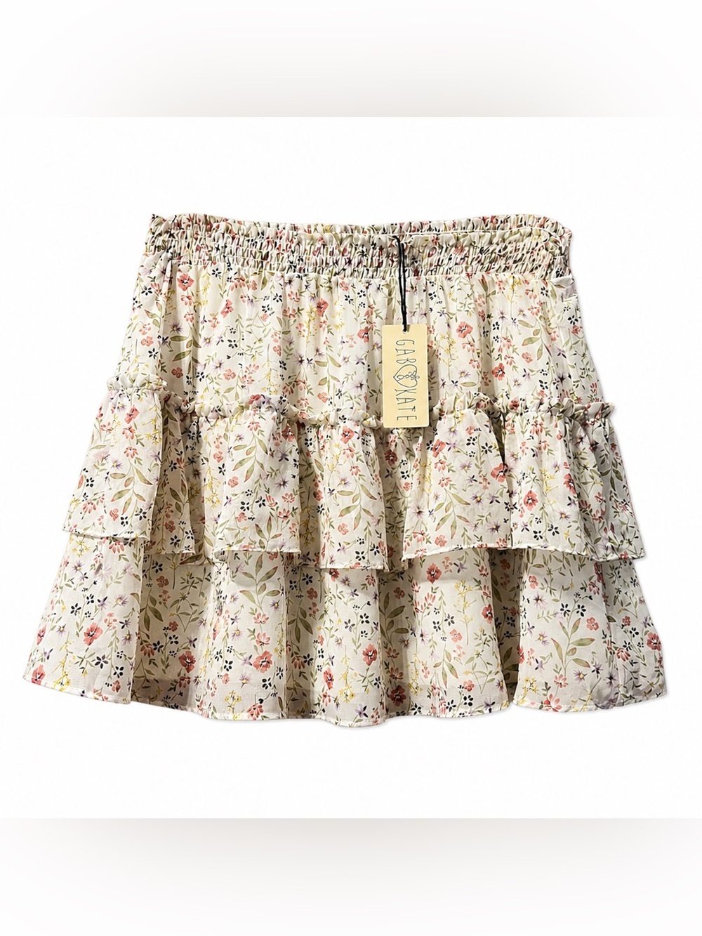 Gab & Kate Floral Ruffle Mini Skirt – Size S